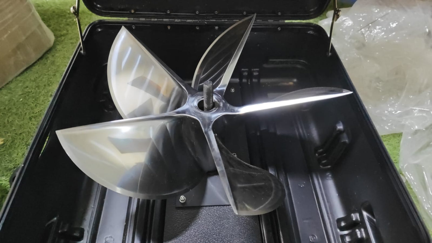 Skater 40 Surface Propellers 16.75 x 36 – 5-Blade Stainless – Set of 2 with Cases – Like New